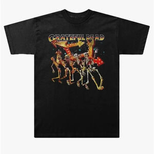 GRATEFUL DEAD Skeleton Shuffle Line T-shirt Tee, Unisex S or M New without Tag